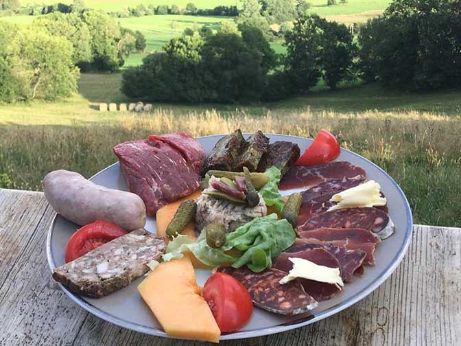 Plat de produit du terroir